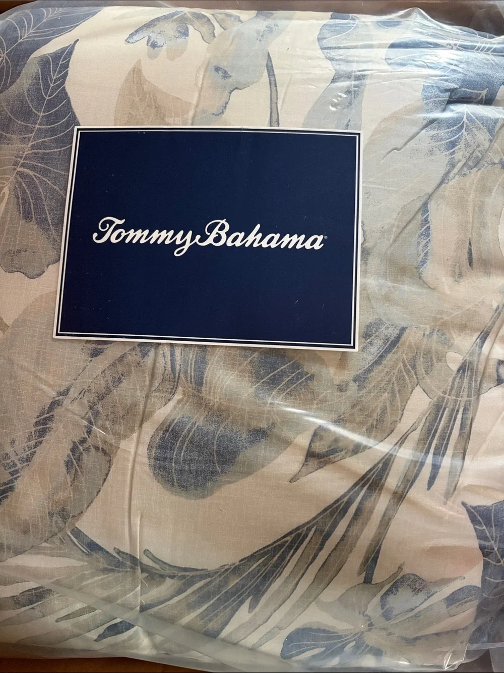 Raw Coast 4-Piece Medium Blue Botanical Cotton Queen Comforter Set NWT